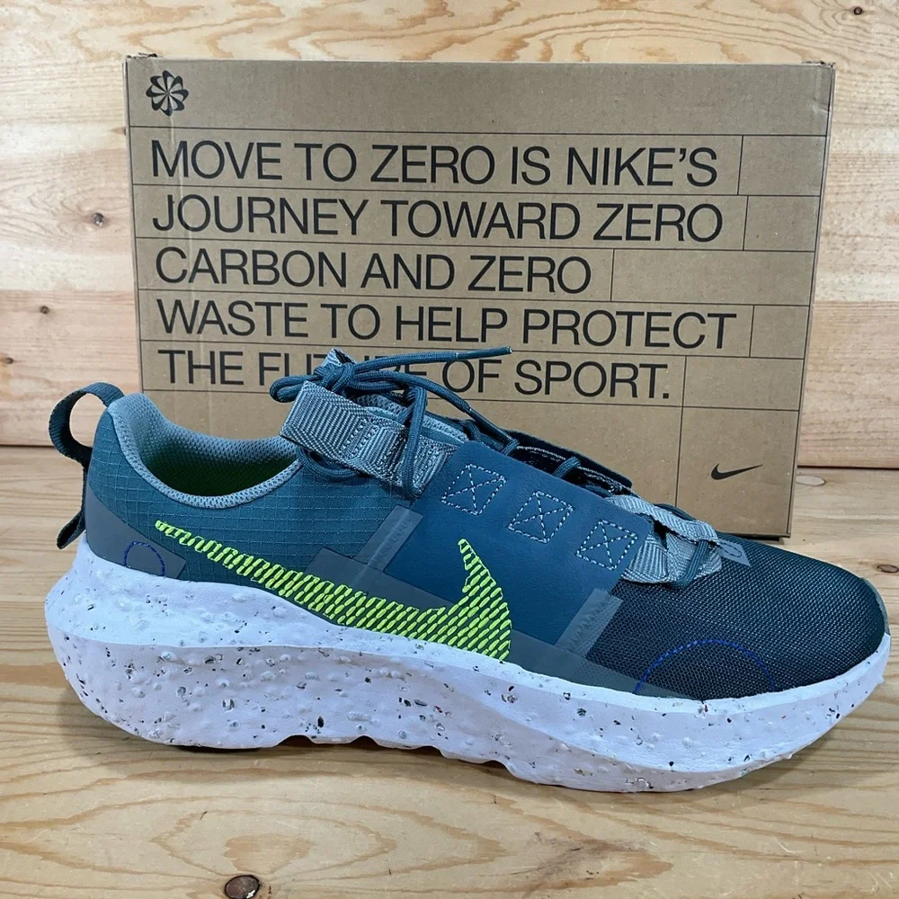 NIB Nike Men's Crater Impact SE Shoes # DJ6308 002 Size Men’s 10 green grey